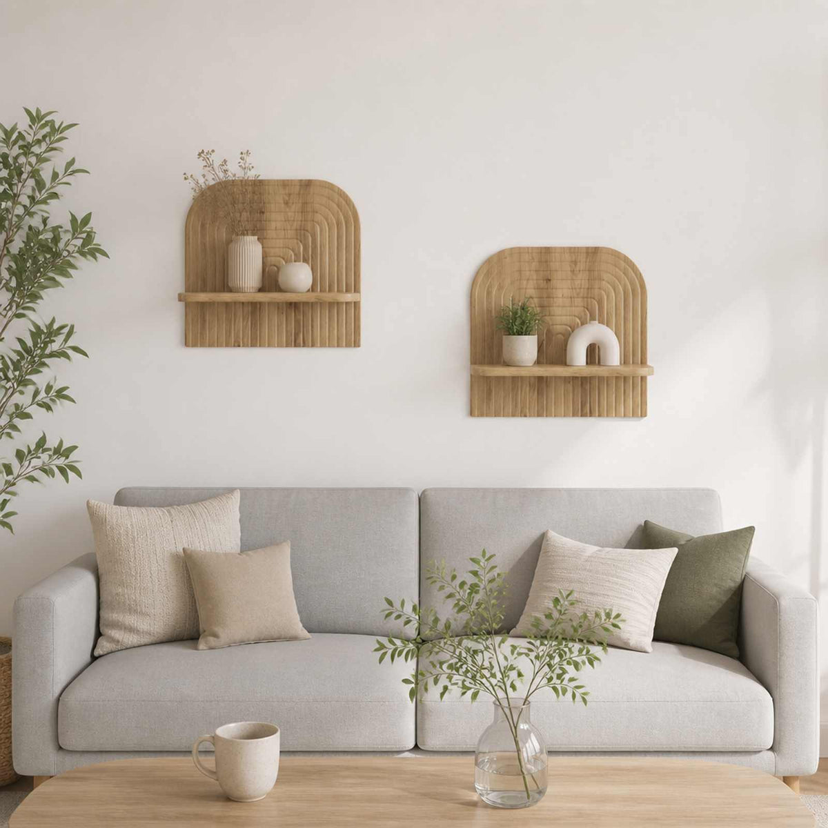 vidaXL Wall Shelf 2 pcs Artisan Oak 41 x 13.5 x 37.5 cm