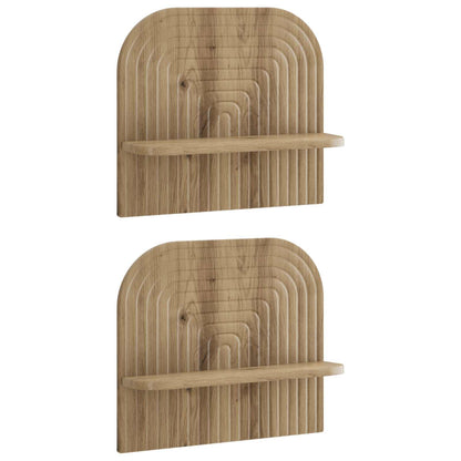 vidaXL Wall Shelf 2 pcs Artisan Oak 41 x 13.5 x 37.5 cm