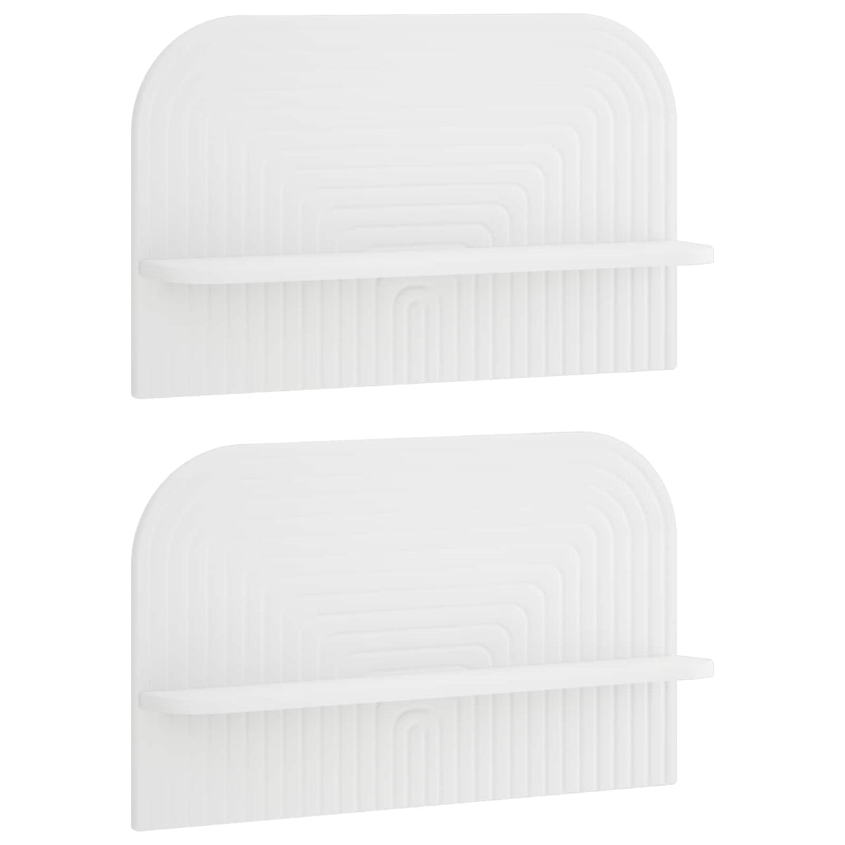 vidaXL Wall Shelf 2 pcs White 60 x 13.5 x 37.5 cm Engineered Wood