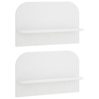 vidaXL Wall Shelf 2 pcs White 60 x 13.5 x 37.5 cm Engineered Wood