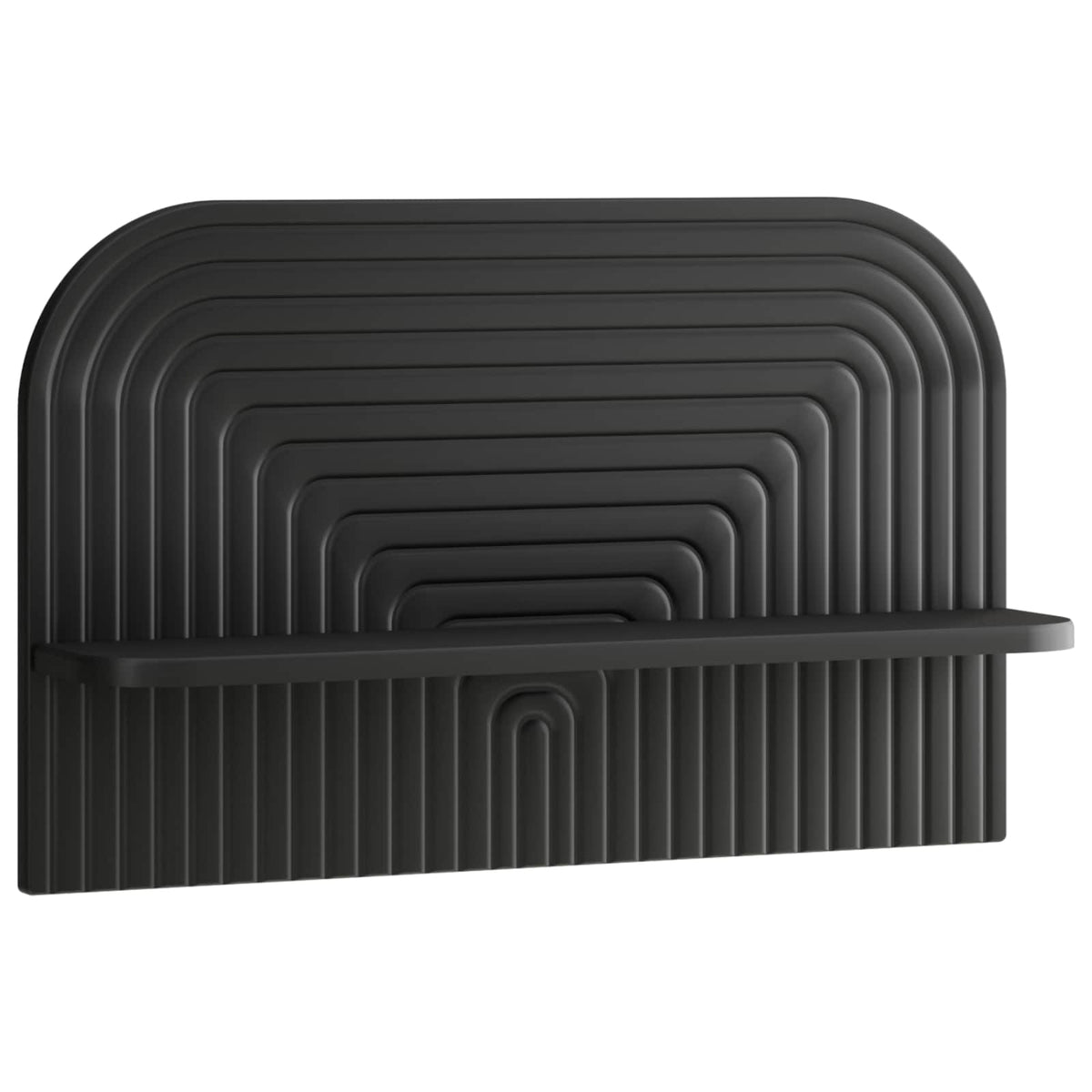 vidaXL Wall Shelf 2 pcs Black 60 x 13.5 x 37.5 cm Engineered Wood