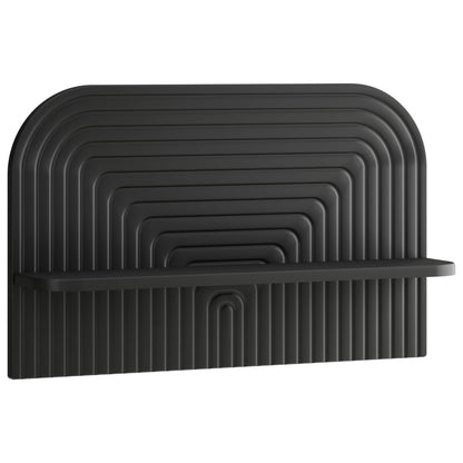 vidaXL Wall Shelf 2 pcs Black 60 x 13.5 x 37.5 cm Engineered Wood