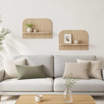 vidaXL Wall Shelf 2 pcs Sonoma Oak 60 x 13.5 x 37.5 cm Engineered Wood