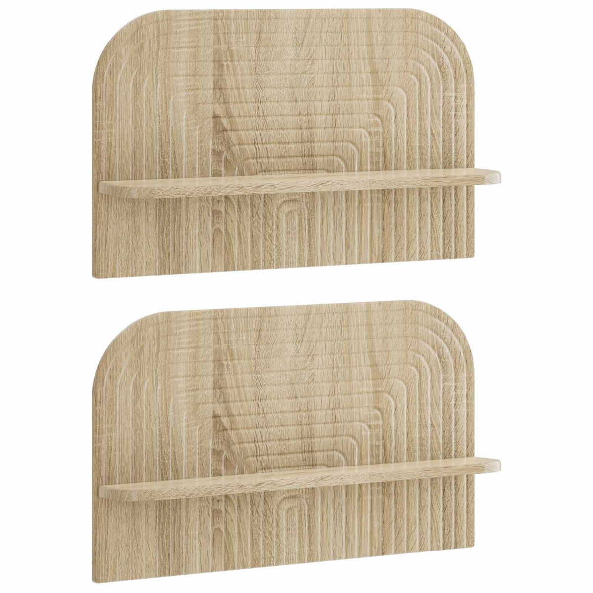vidaXL Wall Shelf 2 pcs Sonoma Oak 60 x 13.5 x 37.5 cm Engineered Wood
