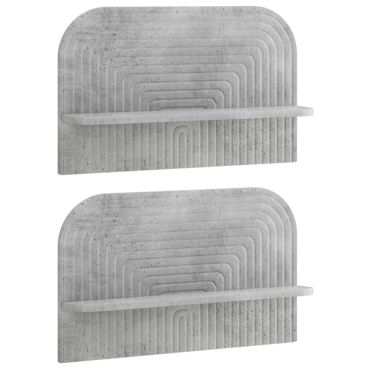 vidaXL Wall Shelf 2 pcs Concrete Grey 60 x 13.5 x 37.5 cm
