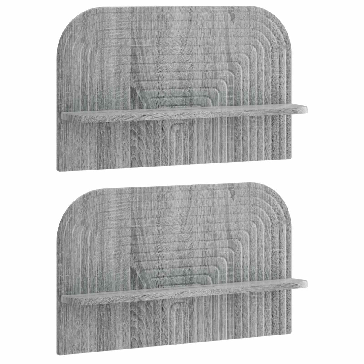 vidaXL Wall Shelf 2 pcs Grey Sonoma 60 x 13.5 x 37.5 cm
