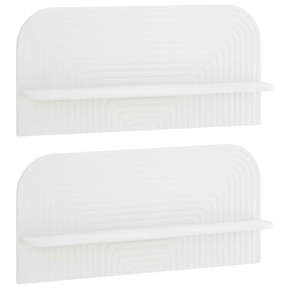 vidaXL Wall Shelf 2 pcs White 80.5 x 13.5 x 37.5 cm Engineered Wood