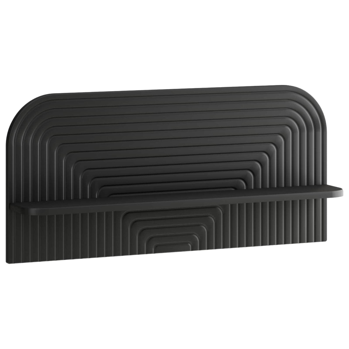 vidaXL Wall Shelf 2 pcs Black 80.5 x 13.5 x 37.5 cm Engineered Wood