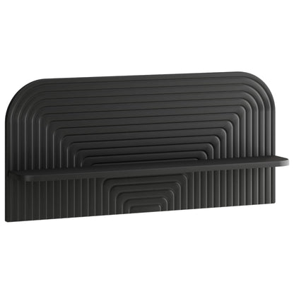 vidaXL Wall Shelf 2 pcs Black 80.5 x 13.5 x 37.5 cm Engineered Wood