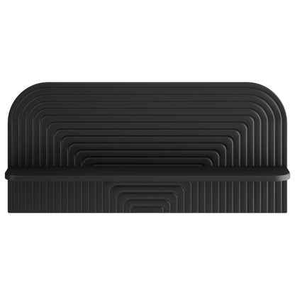 vidaXL Wall Shelf 2 pcs Black 80.5 x 13.5 x 37.5 cm Engineered Wood