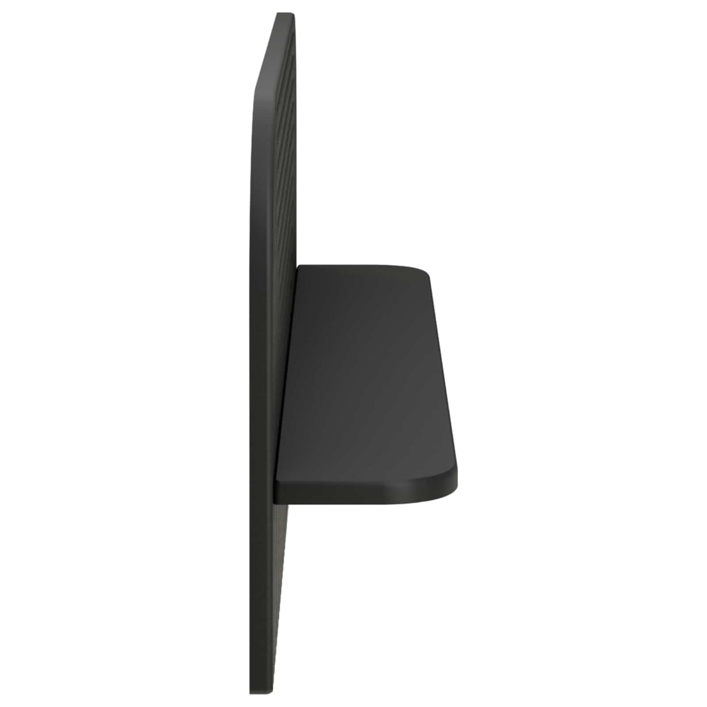 vidaXL Wall Shelf 2 pcs Black 80.5 x 13.5 x 37.5 cm Engineered Wood