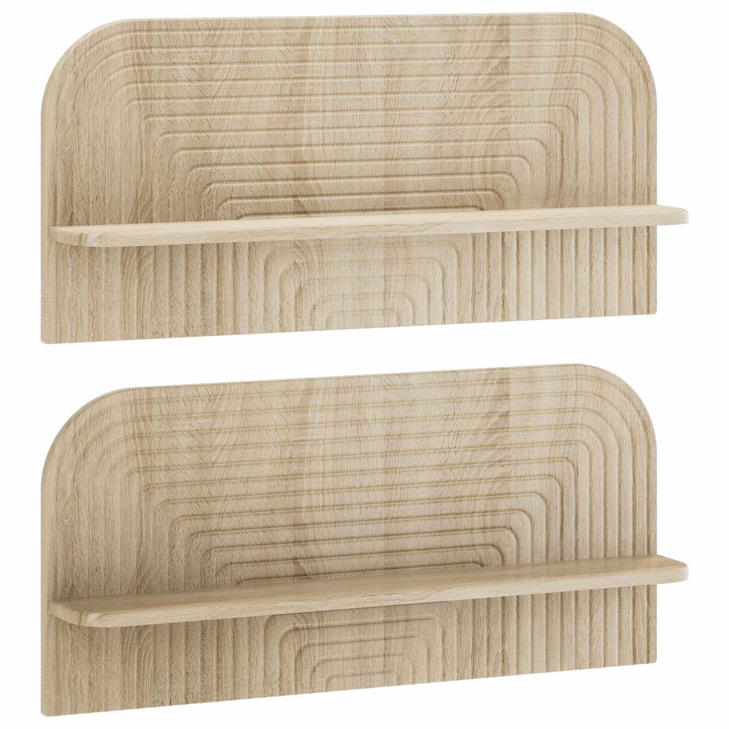 vidaXL Wall Shelf 2 pcs Sonoma Oak 80.5 x 13.5 x 37.5 cm