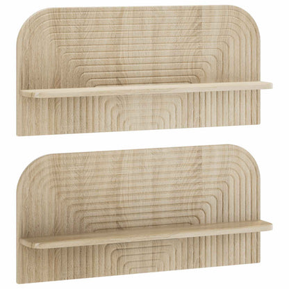 vidaXL Wall Shelf 2 pcs Sonoma Oak 80.5 x 13.5 x 37.5 cm