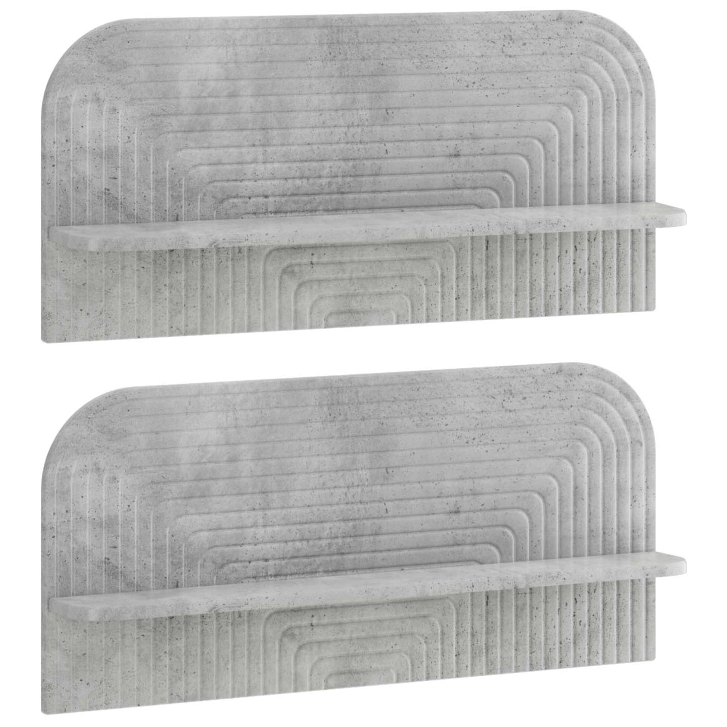 vidaXL Wall Shelf 2 pcs Concrete Grey 80.5 x 13.5 x 37.5 cm