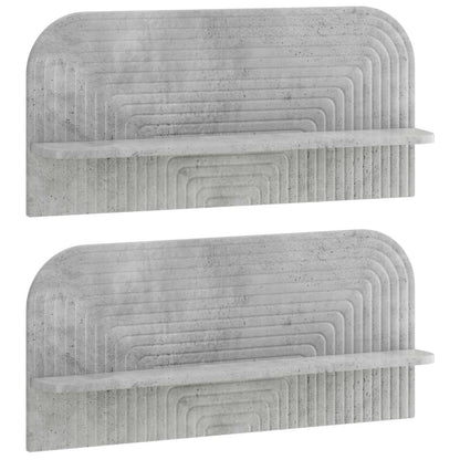 vidaXL Wall Shelf 2 pcs Concrete Grey 80.5 x 13.5 x 37.5 cm