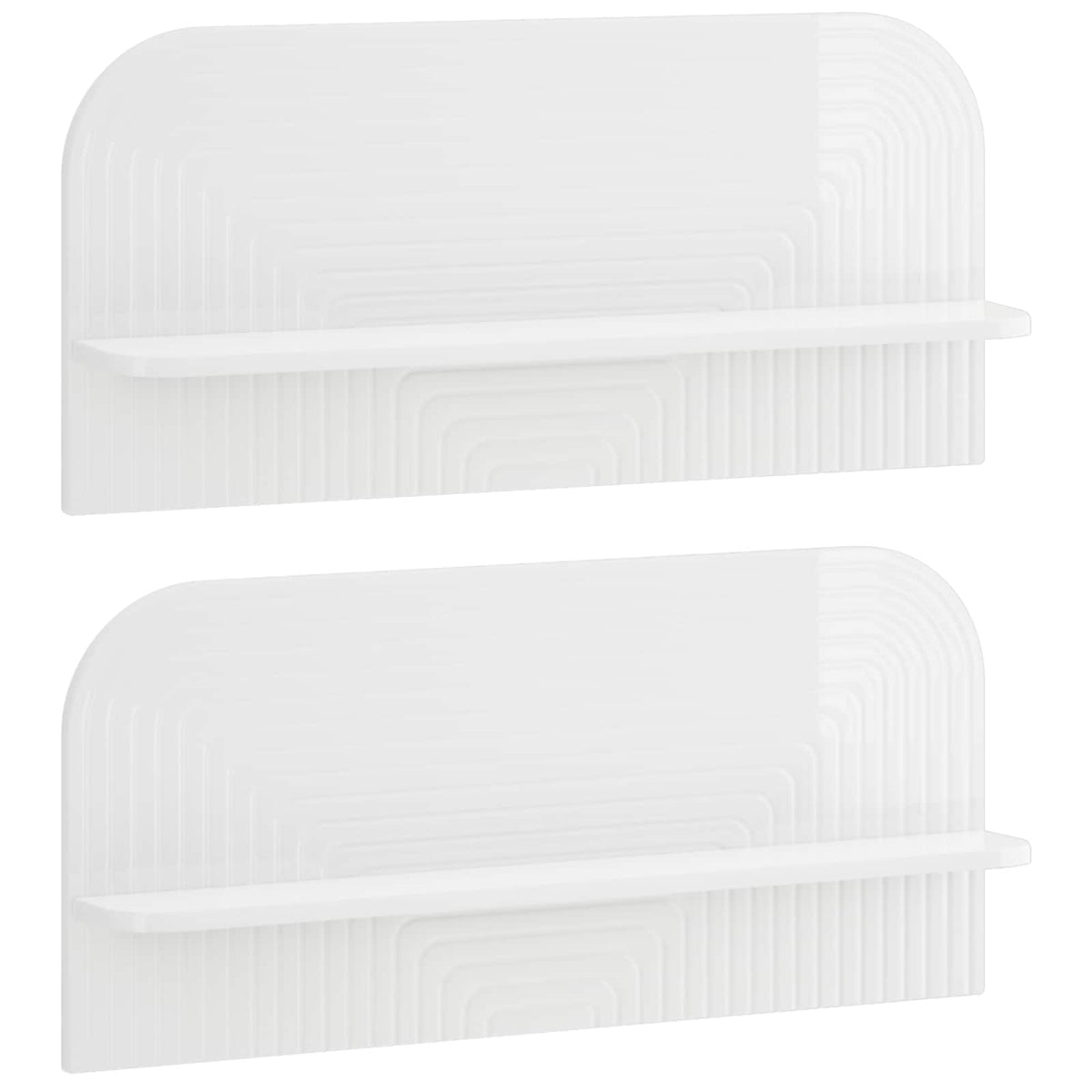 vidaXL Wall Shelf 2 pcs High Gloss White 80.5 x 13.5 x 37.5 cm