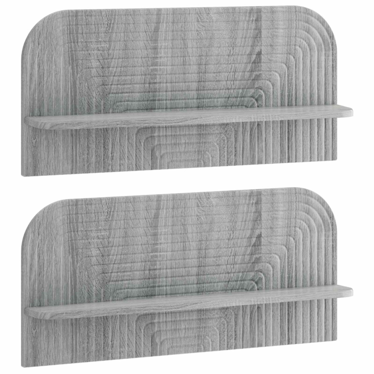 vidaXL Wall Shelf 2 pcs Grey Sonoma 80.5 x 13.5 x 37.5 cm