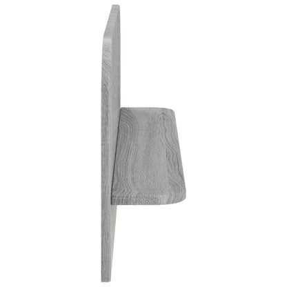 vidaXL Wall Shelf 2 pcs Grey Sonoma 80.5 x 13.5 x 37.5 cm