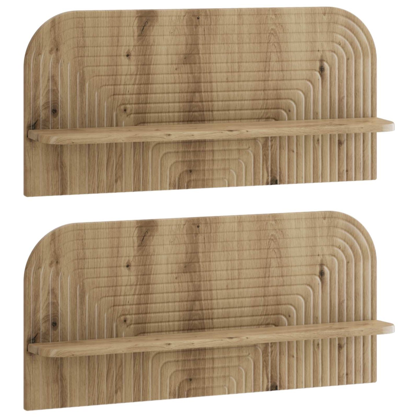 vidaXL Wall Shelf 2 pcs Artisan Oak 80.5 x 13.5 x 37.5 cm