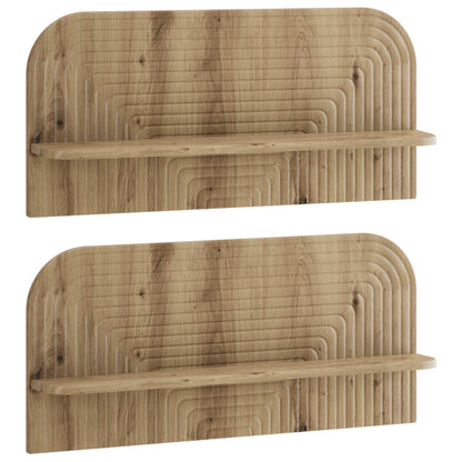 vidaXL Wall Shelf 2 pcs Artisan Oak 80.5 x 13.5 x 37.5 cm