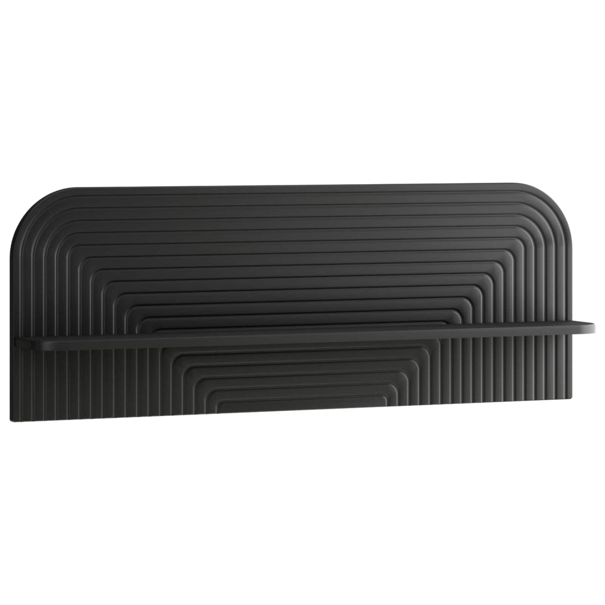 vidaXL Wall Shelf 2 pcs Black 102 x 13.5 x 37.5 cm Engineered Wood