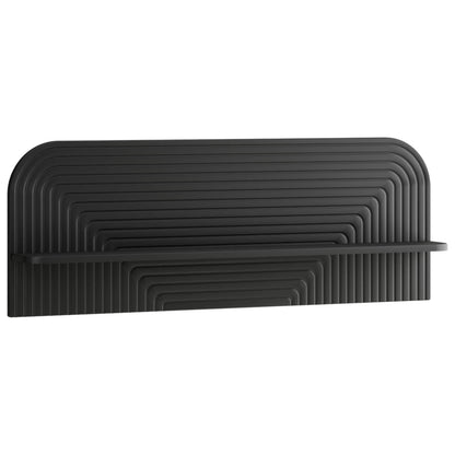 vidaXL Wall Shelf 2 pcs Black 102 x 13.5 x 37.5 cm Engineered Wood