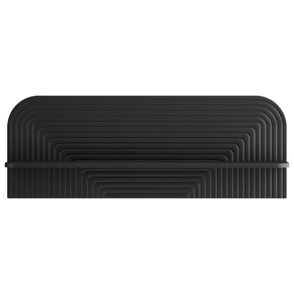 vidaXL Wall Shelf 2 pcs Black 102 x 13.5 x 37.5 cm Engineered Wood