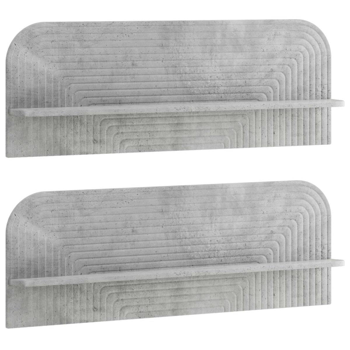 vidaXL Wall Shelf 2 pcs Concrete Grey 102 x 13.5 x 37.5 cm