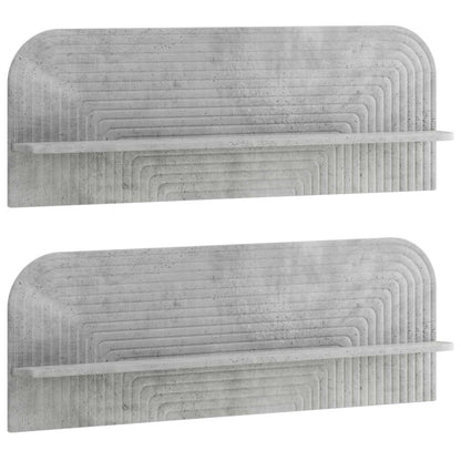 vidaXL Wall Shelf 2 pcs Concrete Grey 102 x 13.5 x 37.5 cm