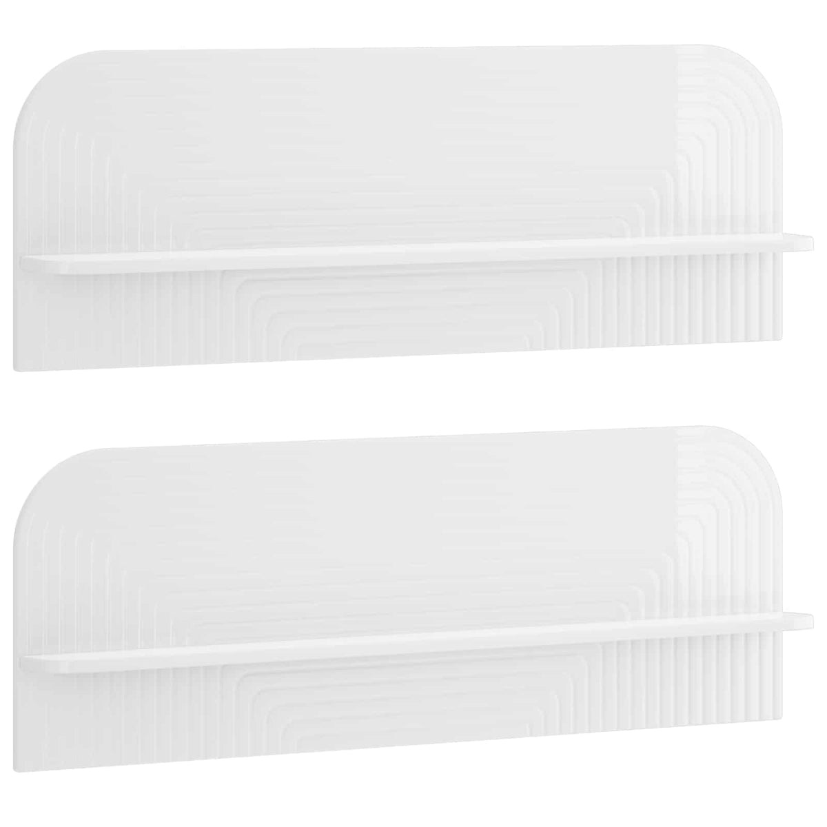 vidaXL Wall Shelf 2 pcs High Gloss White 102 x 13.5 x 37.5 cm