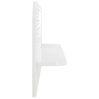 vidaXL Wall Shelf 2 pcs High Gloss White 102 x 13.5 x 37.5 cm