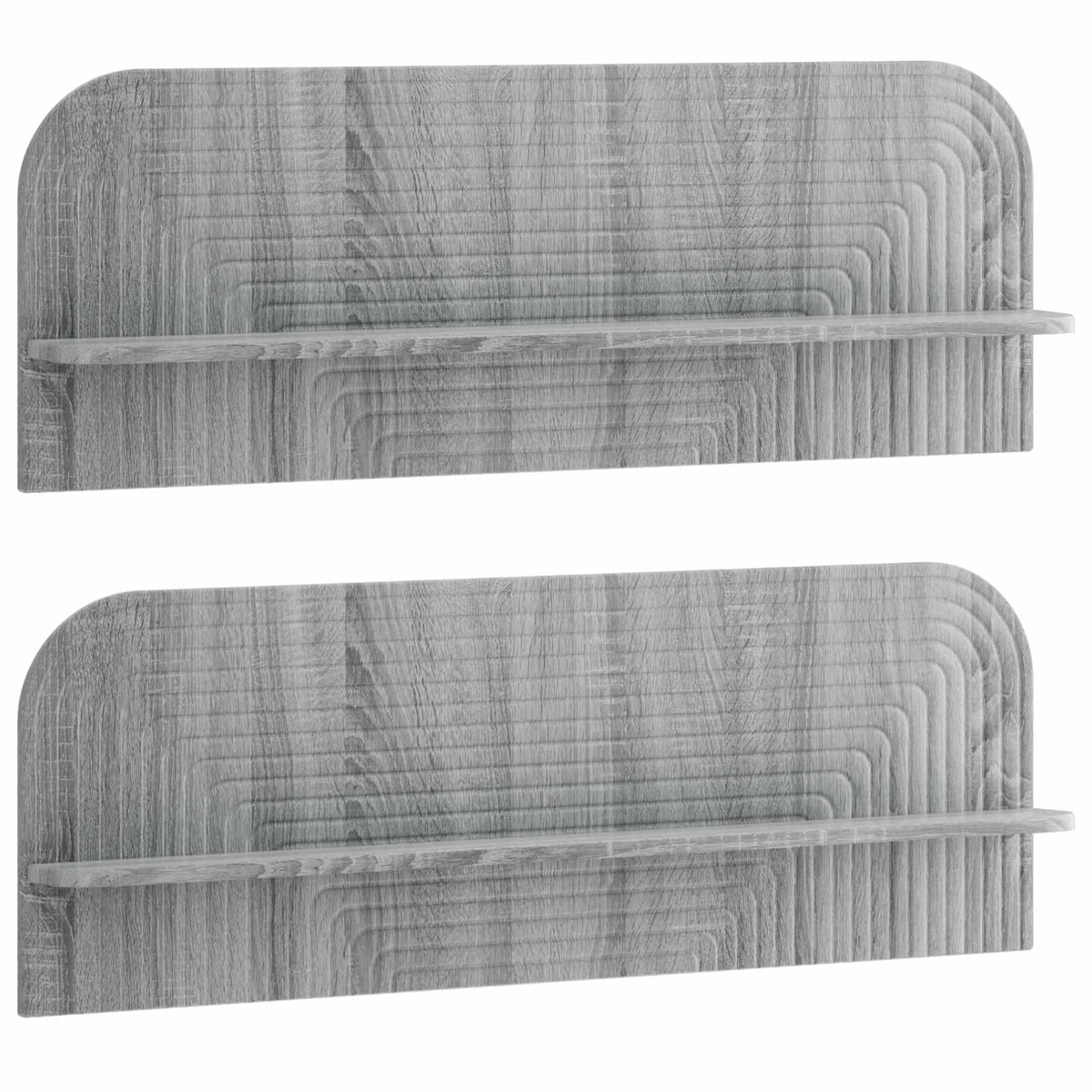 vidaXL Wall Shelf 2 pcs Grey Sonoma 102 x 13.5 x 37.5 cm