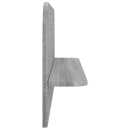 vidaXL Wall Shelf 2 pcs Grey Sonoma 102 x 13.5 x 37.5 cm