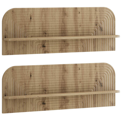 vidaXL Wall Shelf 2 pcs Artisan Oak 102 x 13.5 x 37.5 cm