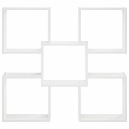 vidaXL Wall Shelf White 99.5 x 17 x 91 cm Engineered Wood
