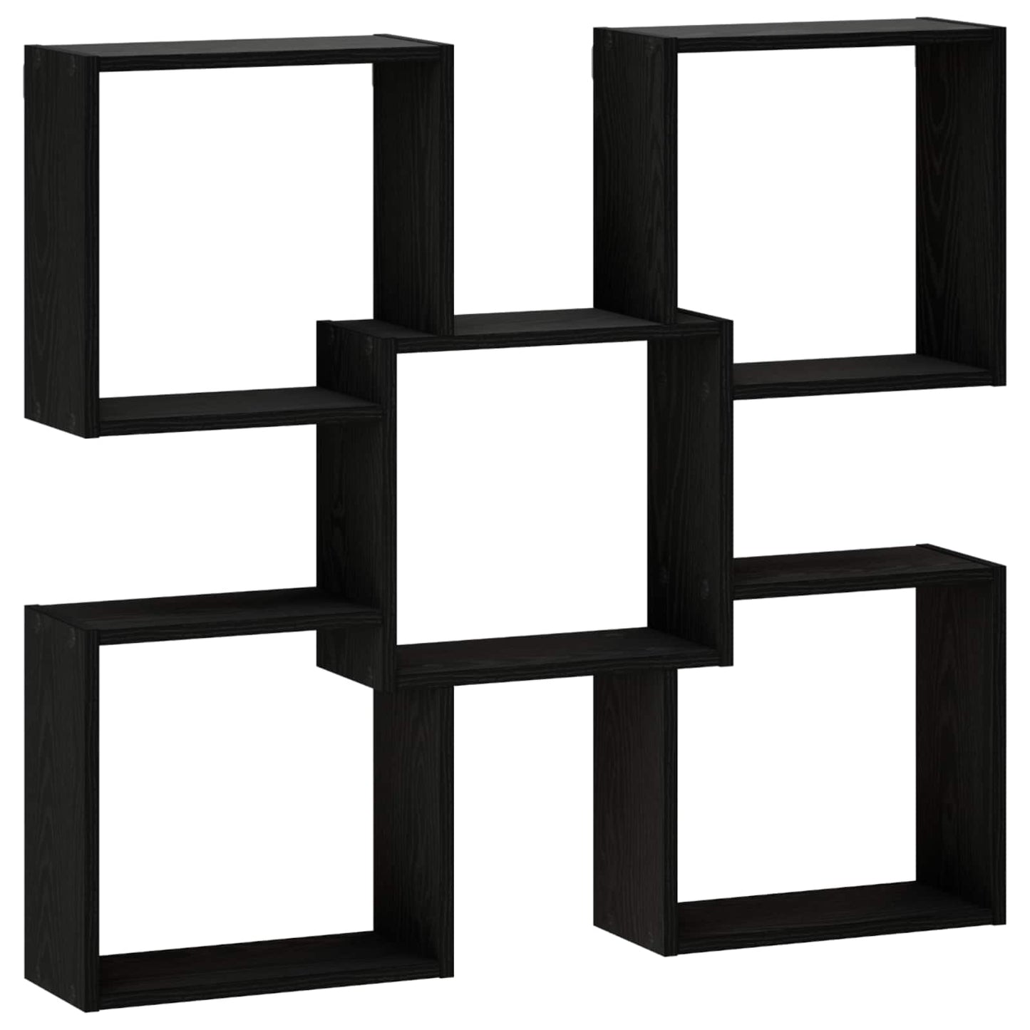 vidaXL Wall Shelf Black 99.5 x 17 x 91 cm Engineered Wood