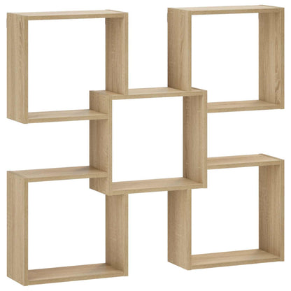 vidaXL Wall Shelf Sonoma Oak 99.5 x 17 x 91 cm Engineered Wood