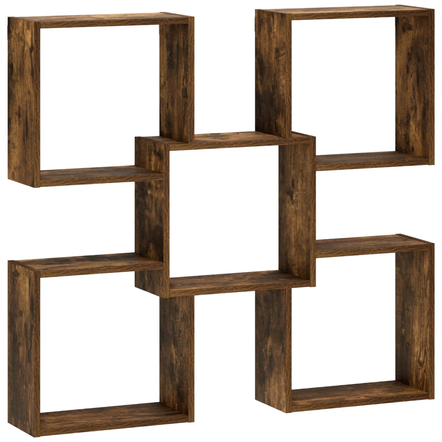 vidaXL Wall Shelf Smoked Oak 99.5 x 17 x 91 cm Engineered Wood
