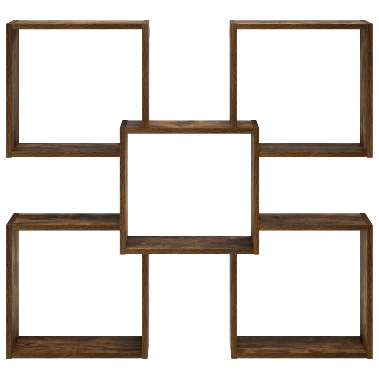 vidaXL Wall Shelf Smoked Oak 99.5 x 17 x 91 cm Engineered Wood