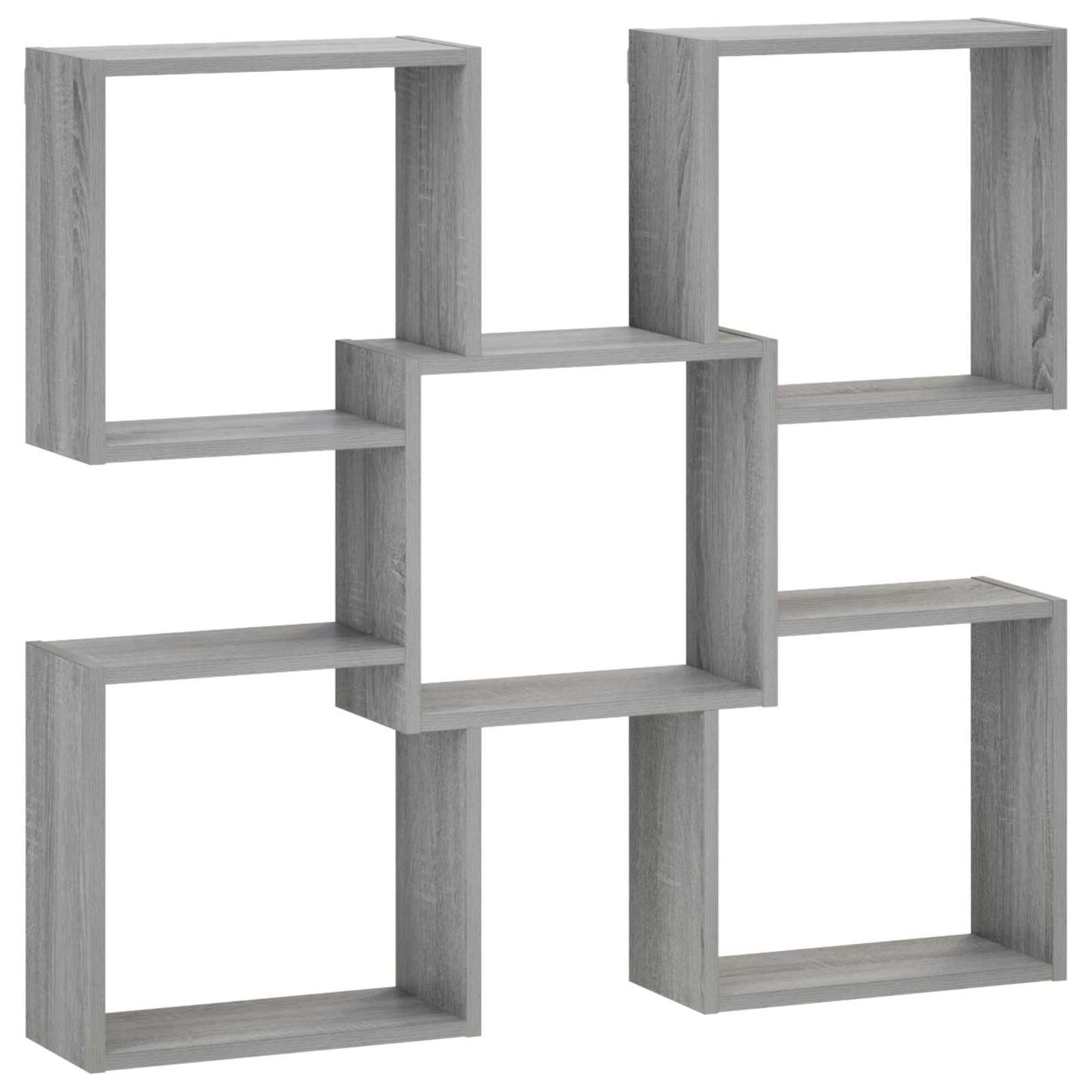 vidaXL Wall Shelf Grey Sonoma 99.5 x 17 x 91 cm Engineered Wood