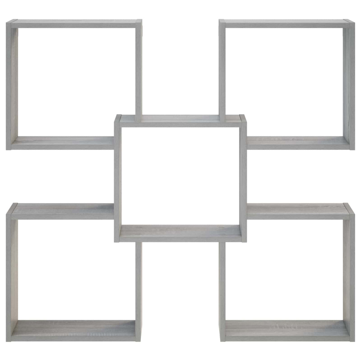 vidaXL Wall Shelf Grey Sonoma 99.5 x 17 x 91 cm Engineered Wood