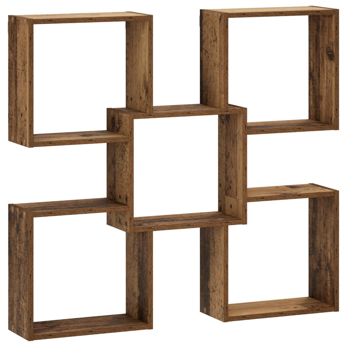 vidaXL Wall Shelf Old Wood 99.5 x 17 x 91 cm Engineered Wood