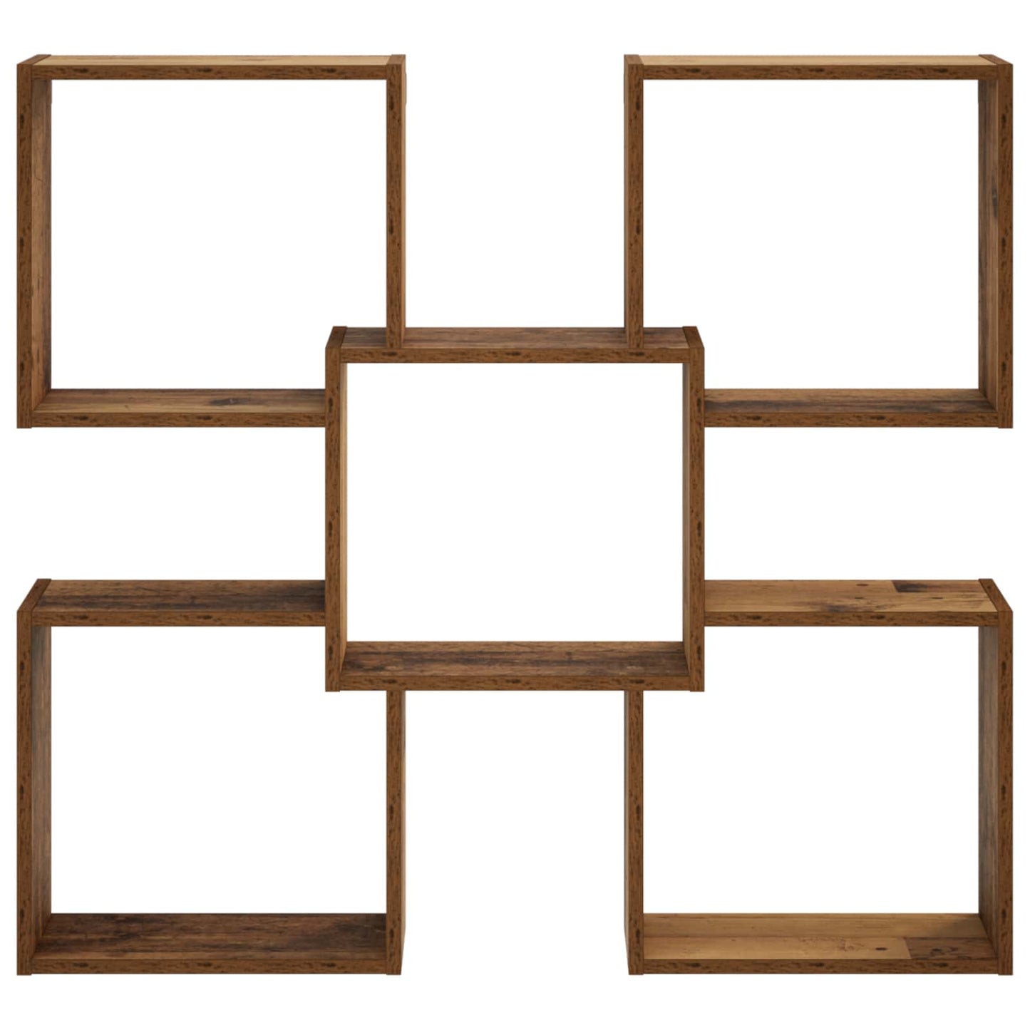 vidaXL Wall Shelf Old Wood 99.5 x 17 x 91 cm Engineered Wood