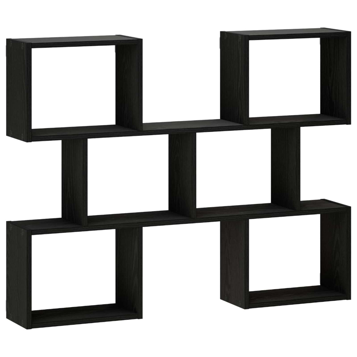 vidaXL Wall Shelf Black 103 x 17 x 80 cm Engineered Wood