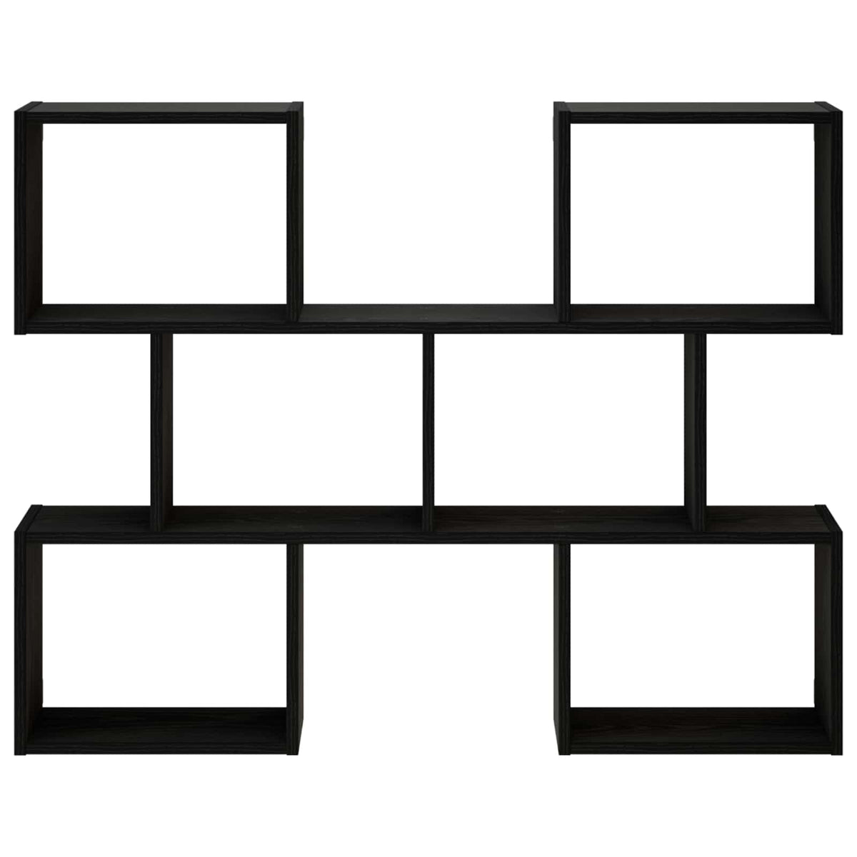 vidaXL Wall Shelf Black 103 x 17 x 80 cm Engineered Wood