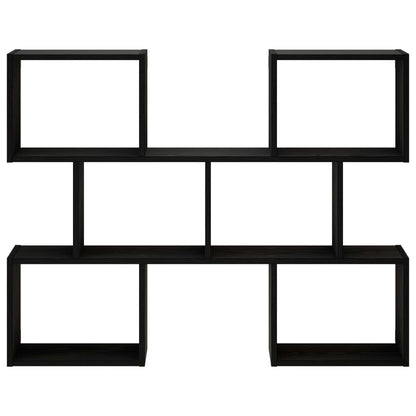 vidaXL Wall Shelf Black 103 x 17 x 80 cm Engineered Wood
