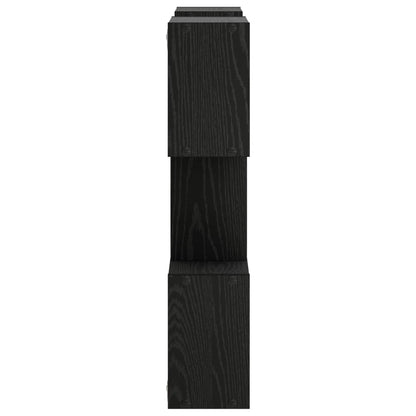 vidaXL Wall Shelf Black 103 x 17 x 80 cm Engineered Wood