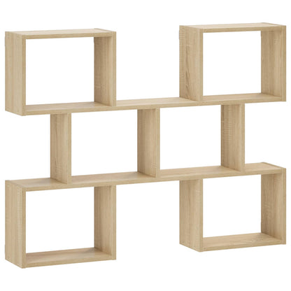 vidaXL Wall Shelf Sonoma Oak 103 x 17 x 80 cm Engineered Wood