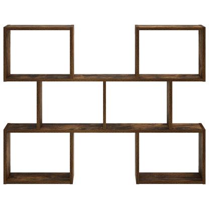 vidaXL Wall Shelf Smoked Oak 103 x 17 x 80 cm Engineered Wood