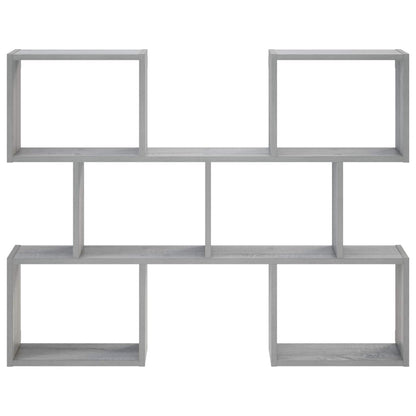 vidaXL Wall Shelf Grey Sonoma 103 x 17 x 80 cm Engineered Wood
